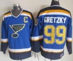Blues #99 Wayne Gretzky Light Blue CCM Throwback Stitched Jersey