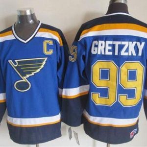 Blues #99 Wayne Gretzky Light Blue CCM Throwback Stitched Jersey