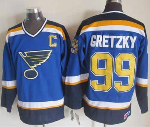 Blues #99 Wayne Gretzky Light Blue CCM Throwback Stitched Jersey