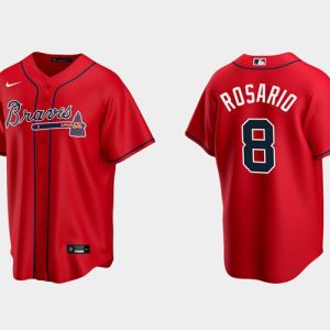 Atlanta Braves #8 Eddie Rosario Red Cool Base Stitched Jersey