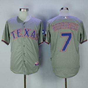 Rangers #7 Ivan Rodriguez Grey Cool Base Stitched Jersey