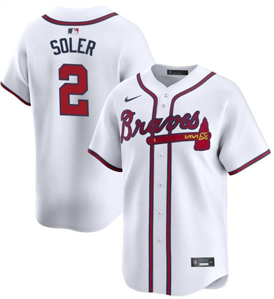 Atlanta Braves #2 Jorge Soler White 2024 Home Limited Stitched Jersey