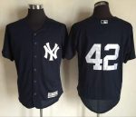 Yankees #42 Mariano Rivera Navy Blue Flexbase Authentic Collection Stitched Jersey
