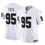 Las Vegas Raiders #95 Leki Fotu White 2025 F.U.S.E. Vapor Stitched Jersey