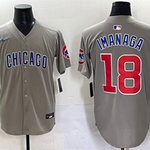 Chicago Cubs #18 Sh¨Âta Imanaga Gray Limited Stitched Jersey