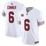 Arizona Cardinals #6 James Conner White 2025 F.U.S.E. With 4-Star C Patch Vapor Untouchable Limited Stitched Jersey