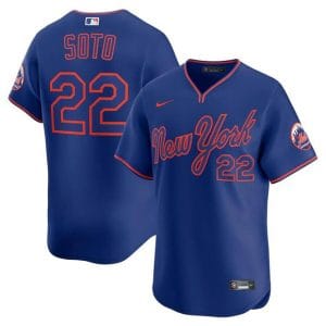 New York Mets #22 Juan Soto Royal Alternate Limited Stitched Jersey