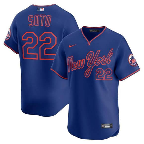New York Mets #22 Juan Soto Royal Alternate Limited Stitched Jersey