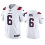 New England Patriots #6 Nick Folk White Vapor Untouchable Limited Stitched Jersey