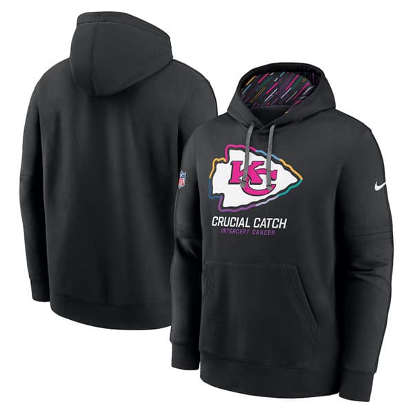 Kansas City Chiefs Black 2024 Crucial Catch Club Pullover Hoodie