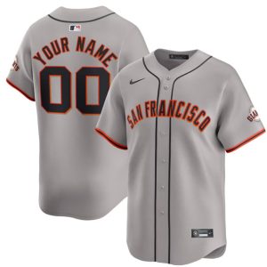 San Francisco Giants Custom Gray Away Limited Stitched Jersey