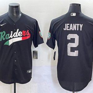Las Vegas Raiders #2 Ashton Jeanty Black Mexico Cool Base Stitched Jersey