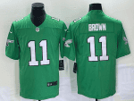 Philadelphia Eagles #11 A. J. Brown Green Stitched Jersey