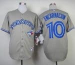 Blue Jays #10 Edwin Encarnacion Grey Stitched Jersey