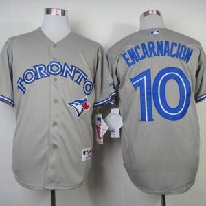 Blue Jays #10 Edwin Encarnacion Grey Stitched Jersey