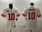 Kansas City Chiefs #10 Isiah Pacheco White 2025 Super Bowl LIX Patch Vapor Untouchable Limited Stitched Jersey