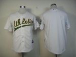 Athletics Blank White Cool Base Stitched Jersey