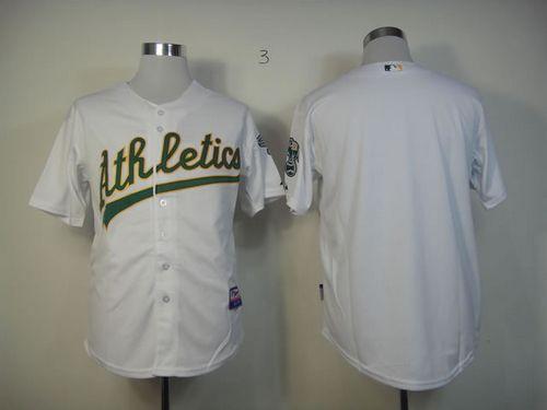 Athletics Blank White Cool Base Stitched Jersey