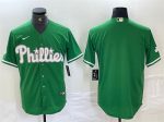 Philadelphia Phillies Blank Green Cool Base Stitched Jersey
