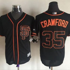 Giants #35 Brandon Crawford Black New Cool Base Alternate Stitched Jersey