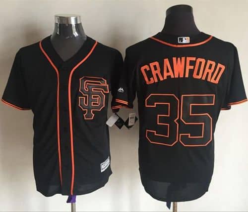 Giants #35 Brandon Crawford Black New Cool Base Alternate Stitched Jersey