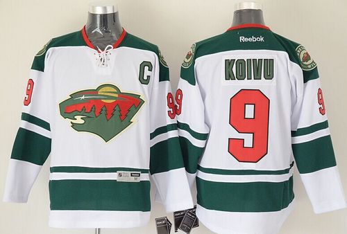 Wild #9 Mikko Koivu White Stitched Jersey