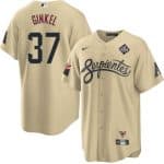 Arizona Diamondbacks #37 Kevin Ginkel Gold 2023 World Series City Connect Cool Base Stitched Jersey