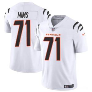 Cincinnati Bengals #71 Amarius Mims White 2024 Draft Vapor Untouchable Limited Stitched Jersey