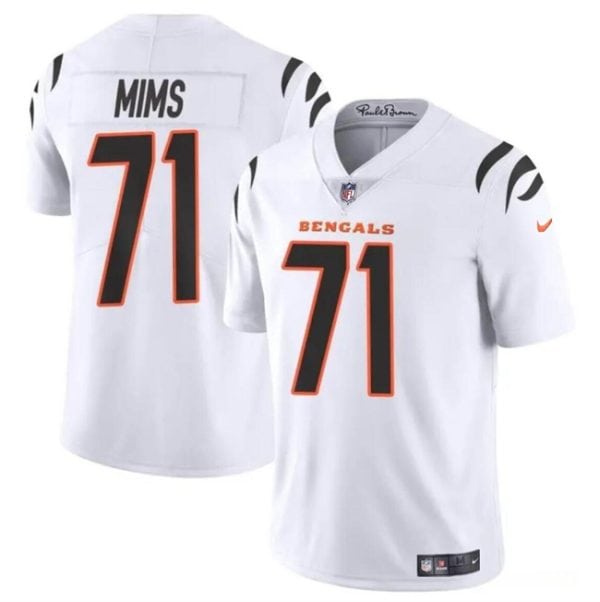 Cincinnati Bengals #71 Amarius Mims White 2024 Draft Vapor Untouchable Limited Stitched Jersey