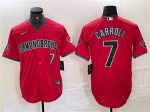 Arizona Diamondbacks #7 Corbin Carroll Red With Patch Cool Base Stitched Jersey