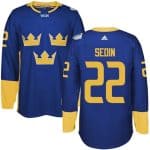 Team Sweden #22 Daniel Sedin Blue 2016 World Cup Stitched Jersey