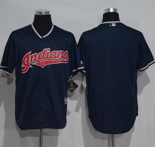 Indians Blank Navy Blue New Cool Base Stitched Jersey