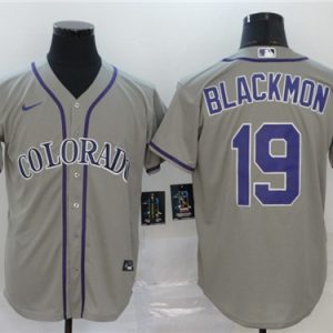 Colorado Rockies #19 Charlie Blackmon Grey Cool Base Stitched Jersey