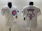 Chicago Cubs White Harry Caray 'Holy Cow' Patch Limited Stitched Jersey