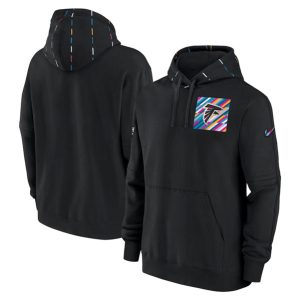 Atlanta Falcons Black 2023 Crucial Catch Club Pullover Hoodie