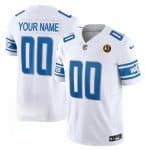 Detroit Lions Custom White 2023 F.U.S.E. With John Madden Patch Vapor Limited Stitched Jersey