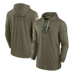 Cincinnati Bengals 2022 Olive Salute To Service Tonal Pullover Hoodie