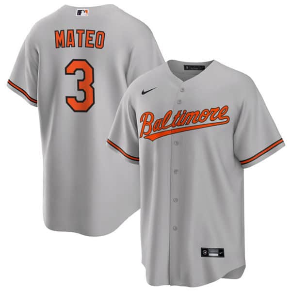 Baltimore Orioles #3 Jorge Mateo Gray Cool Base Stitched Jersey