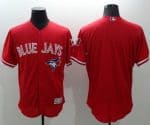 Blue Jays Blank Red Flexbase Authentic Collection Canada Day Stitched Jersey
