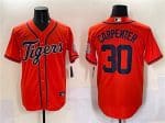 Detroit Tigers #30 Kerry Carpenter Orange With Patch Cool Base Stitched Jersey