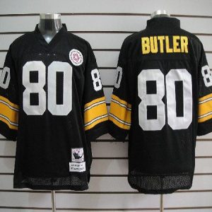 Mitchell And Ness Steelers #80 Jack Butler Black Stitched Jersey
