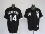 White Sox #14 Paul Konerko Stitched Black Jersey