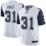 Cowboys #31 Byron Jones White Stitched Limited Rush Nike Jersey