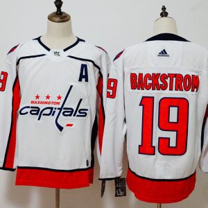 Washington Capitals #19 Nicklas Backstrom White Stitched Adidas Jersey