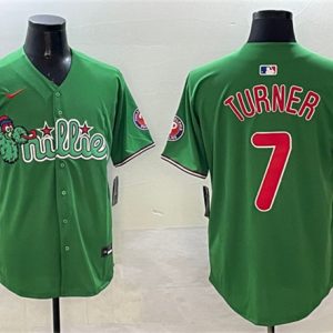 Philadelphia Phillies #7 Trea Turner Green Phanatic Limited Stitched Jersey