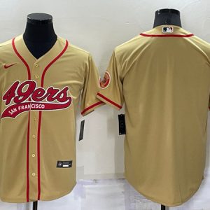 San Francisco 49ers Blank Gold Cool Base Stitched Baseball Jersey
