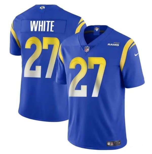 Los Angeles Rams #27 Tre'Davious White Blue Vapor Untouchable Stitched Jersey