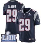 New England Patriots #29 Duke Dawson Navy Blue Super Bowl LIII Vapor Untouchable Limited Stitched Jersey