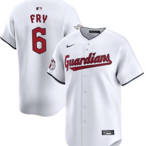 Cleveland Guardians #6 David Fry White Cool Base Stitched Jersey
