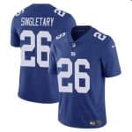 New York Giants #26 Devin Singletary Blue Vapor Untouchable Limited Stitched Jersey